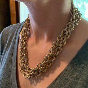 Gold-toned Cable Link Necklace | 60"